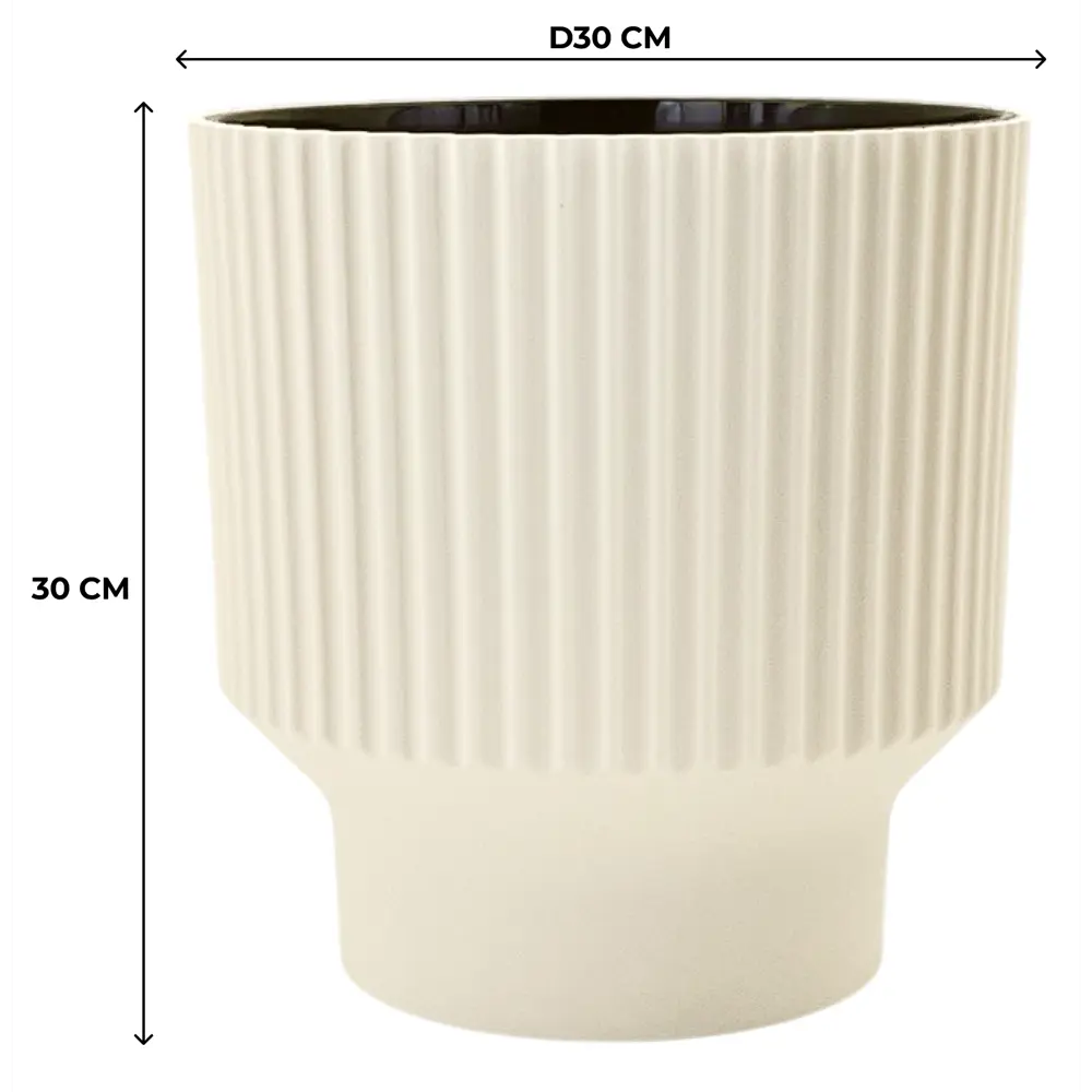 Кашпо Evergreen Design Аркада 28x30x30 см v16.2 л пластик ванильный STLM-2139805 - Вид №3