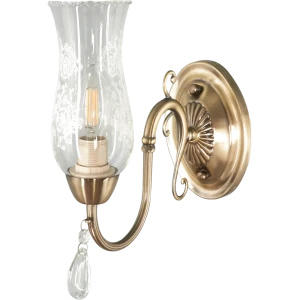 Бра Лирика 1xE14x60 Вт, металл/стекло, цвет бронза