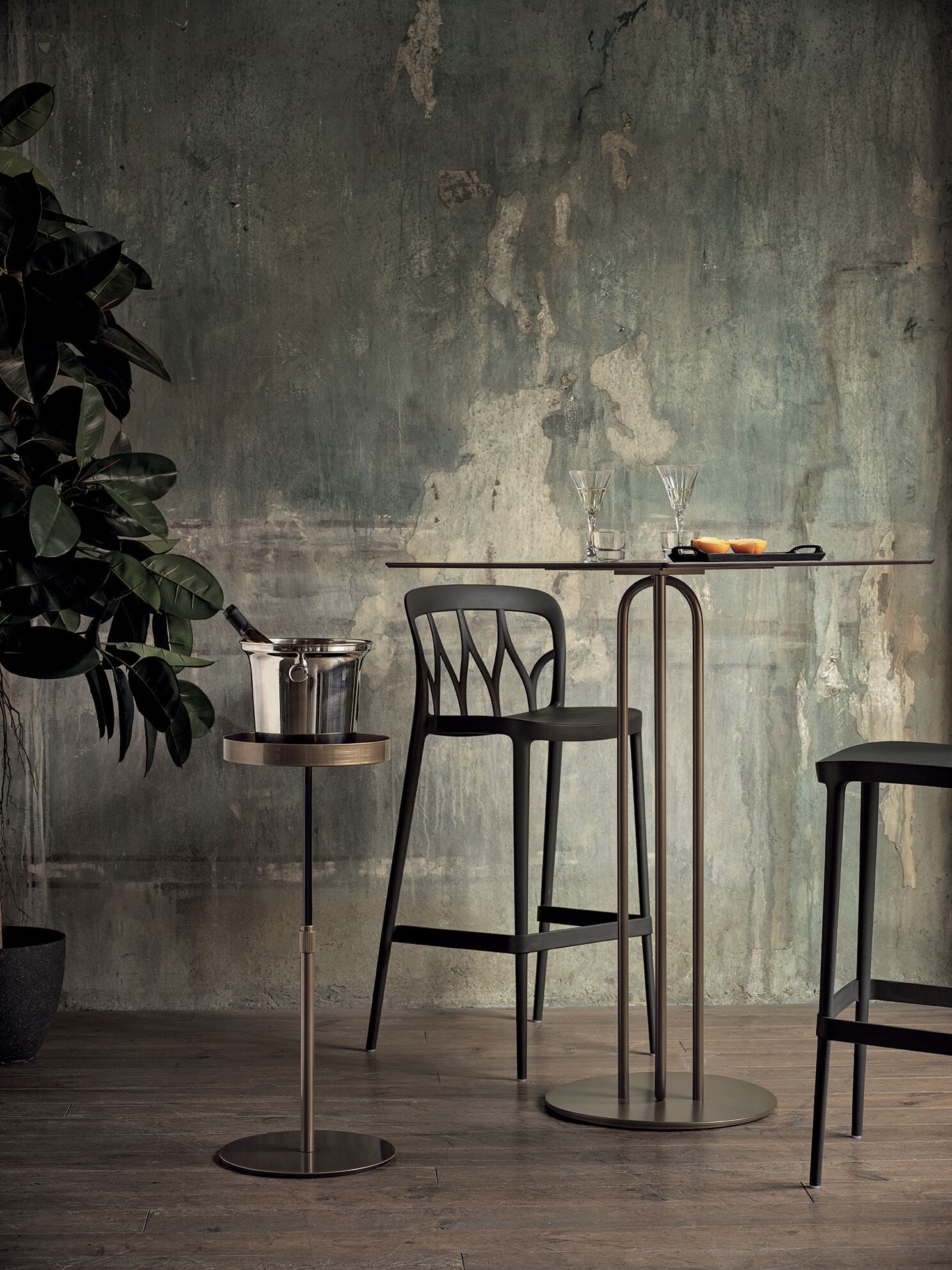 Барный стул из полипропилена и стекловолокна со спинкой Bontempi Casa Galaxy ARCH-00149648 - Вид №1