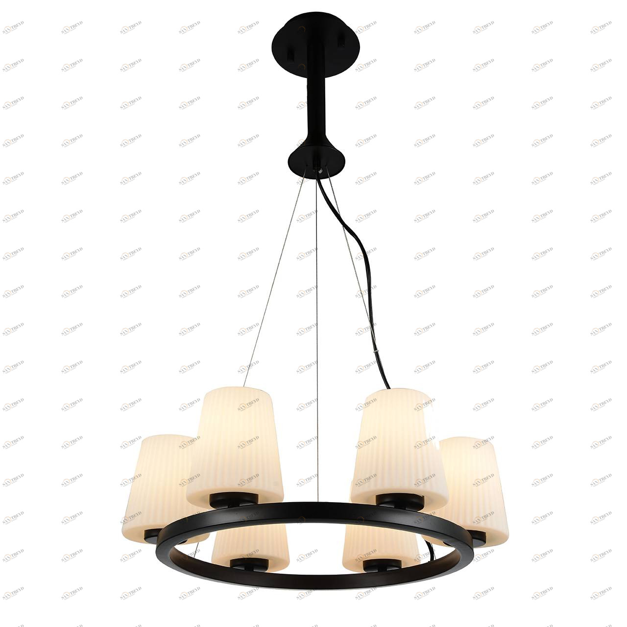 Люстра дизайнерская Bowed белая с черным SL256.403.06 ST LUCE СВЕЧИ 057931 Белый 