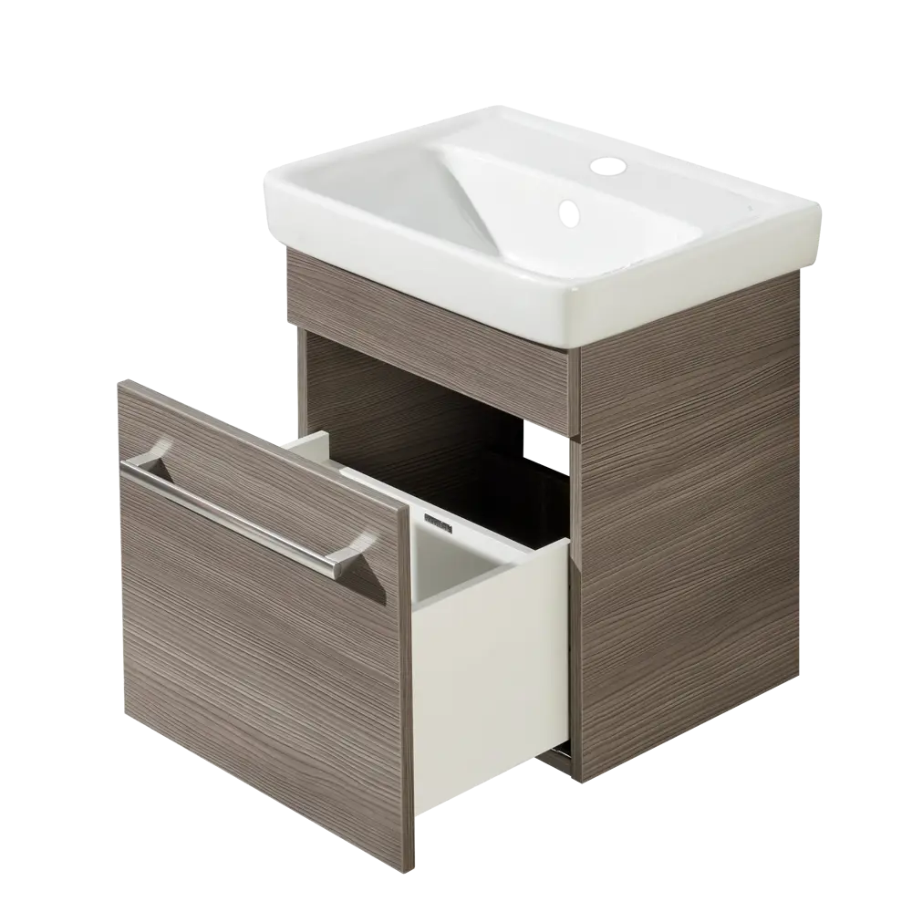 Тумба под раковину подвесная Aquaton Поль 45 см цвет лиственница STLM-2113473 - Вид №2