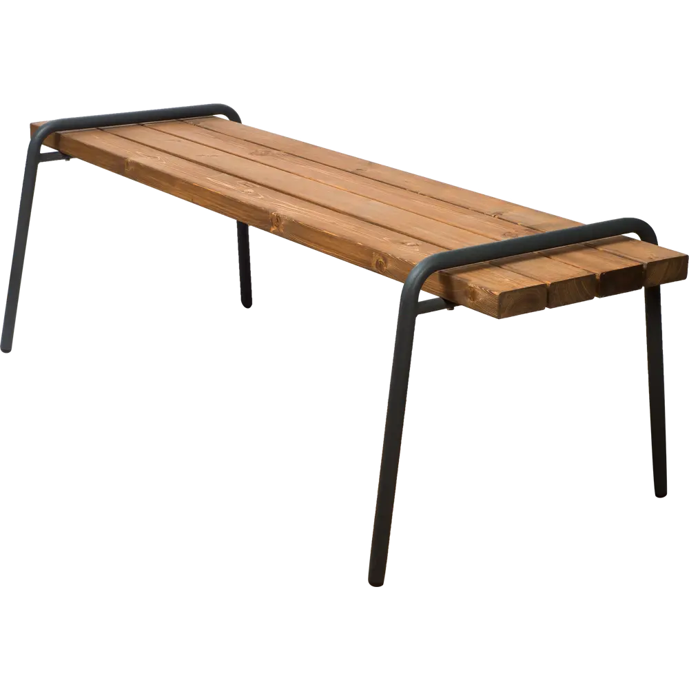 Скамейка садовая 150х38х44 см дерево/металл коричневая/черная Santreyd STLM-2087030