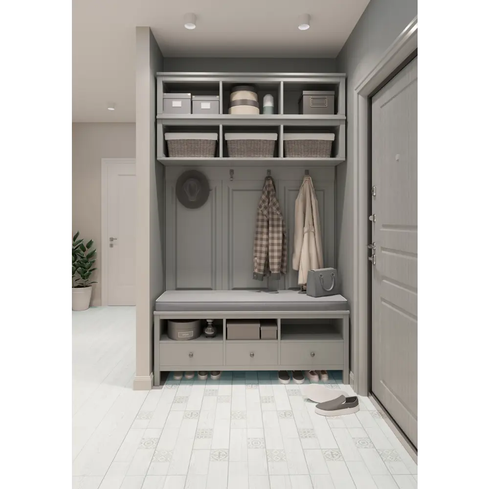 Керамогранит LB Ceramics Брюгген 20x60 см 0.96 м² цвет белый/серый/серебристый STLM-2122391 - Вид №6