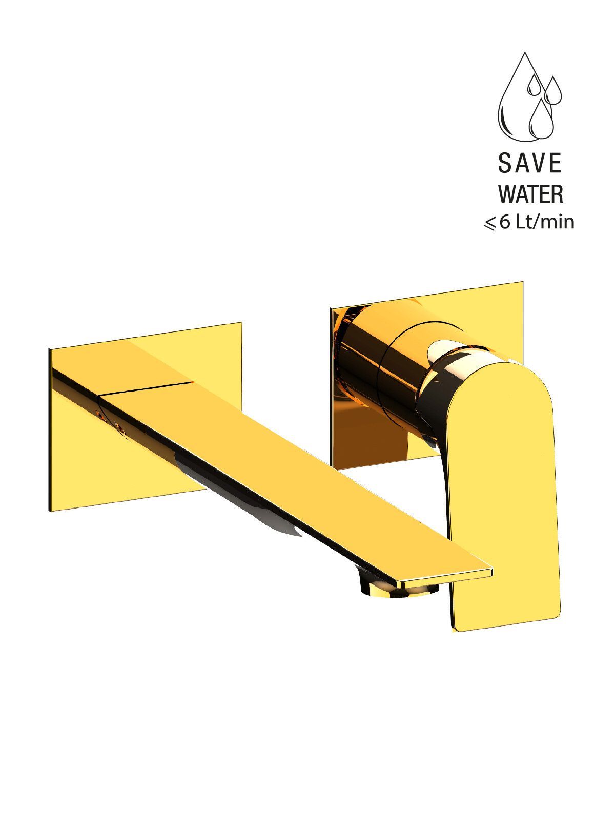 Настенный смеситель для раковины с ограничителем расхода Rubinetterie Frattini Нарцисс ARCH-00103865 - Вид №2