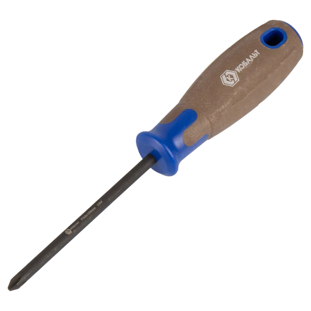 Отвертка крестовая КОБАЛЬТ PH2x100 мм - надежный инструмент для точных работ 89373899 STLM-1406044