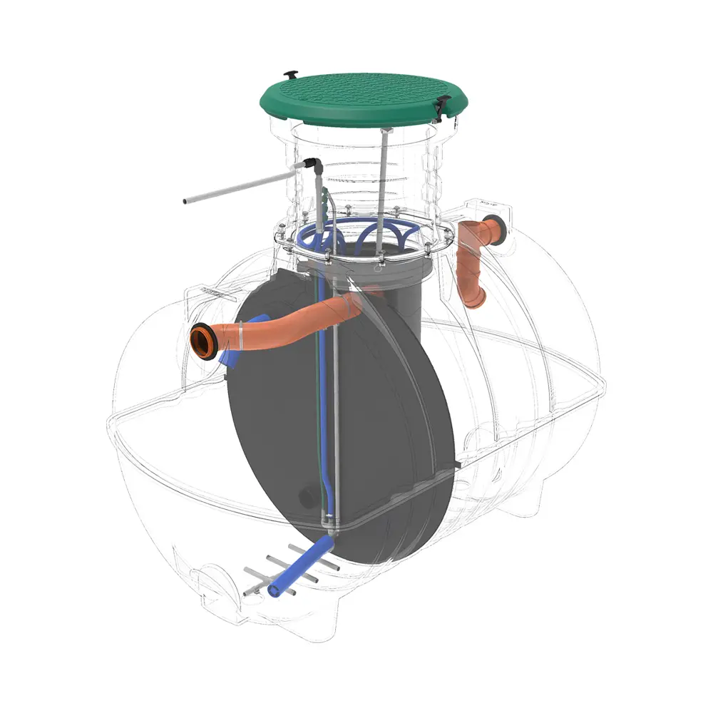 Станция биологической очистки четрыхкамерная Rostok Ground 8 3500 литров 1600 л/сутки STLM-2143097 - Вид №7