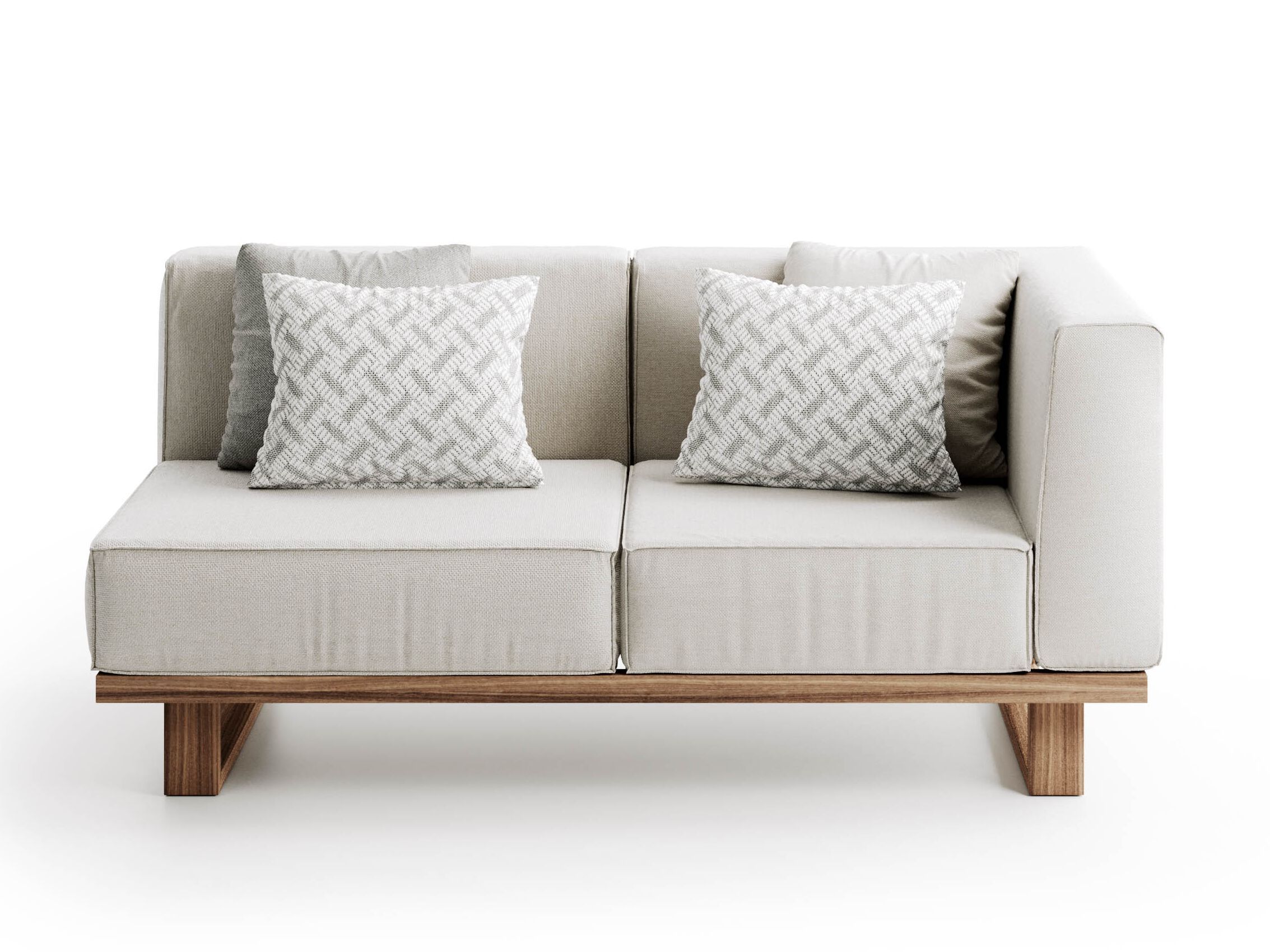 2-местный садовый диван из тикового дерева и ткани Atmosphera 9.Zero ARCH-00034302 - Вид №2