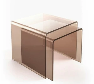 EXENZA Модульный квадратный стеклянный журнальный столик