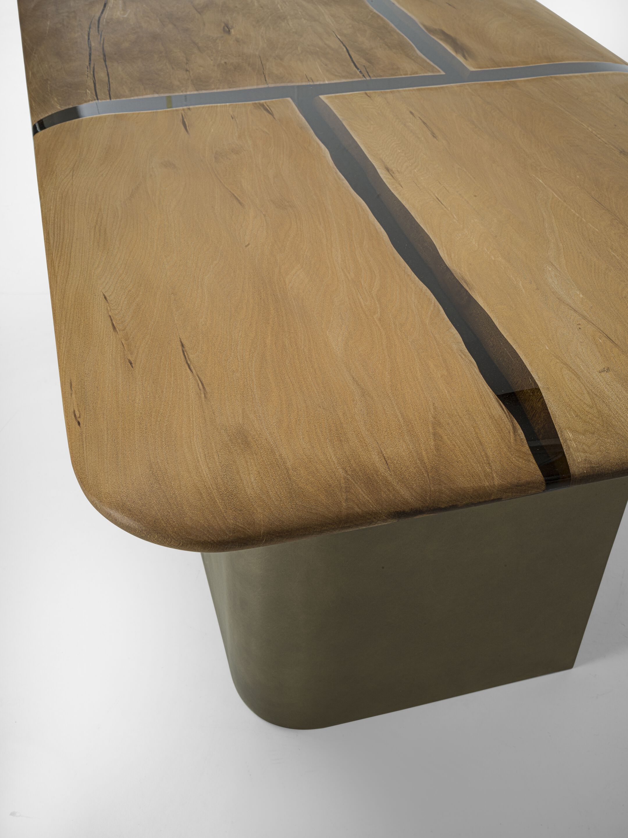 Прямоугольный журнальный столик из смолы и дерева Riva 1920 Kauri ARCH-00055028 - Вид №3