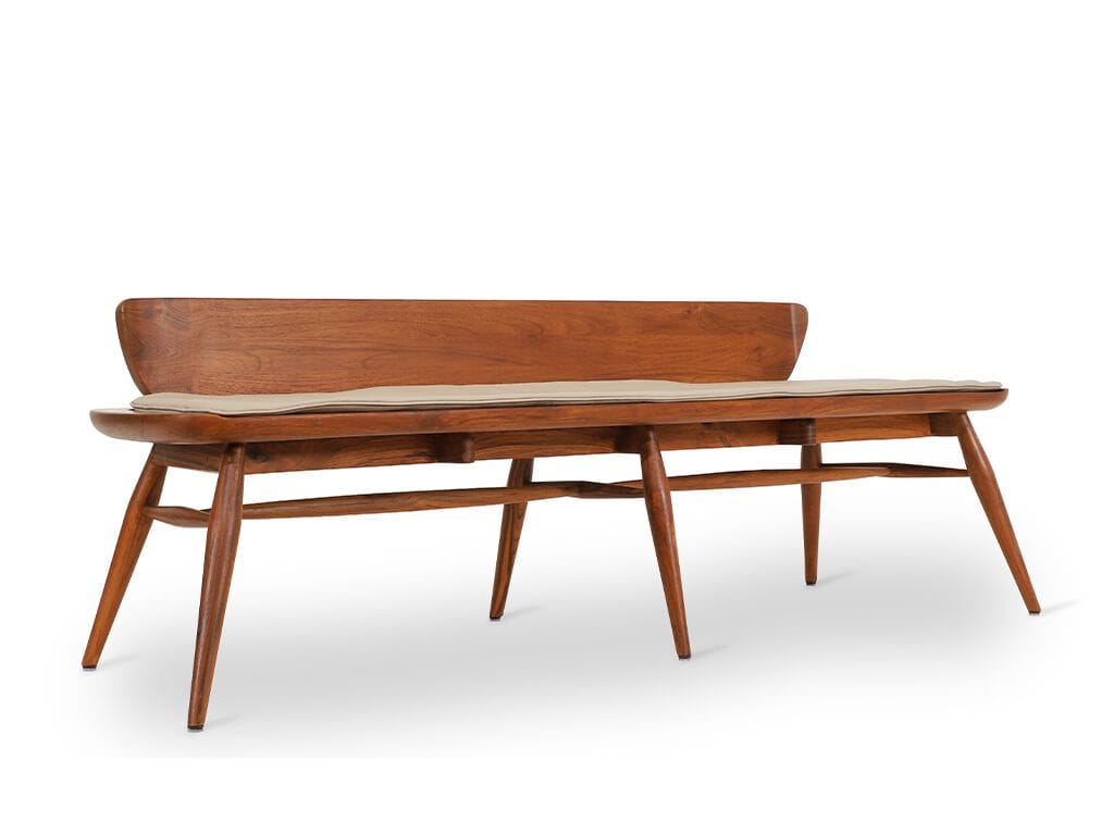 Скамейка из тикового дерева со спинкой Alankaram BUYUK ARCH-00138073