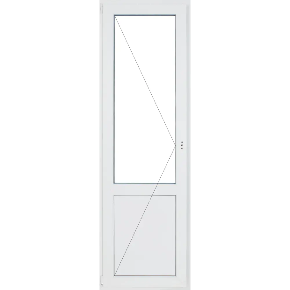 Балконная дверь ПВХ Deceuninck одностворчатая левая поворотная 2130x700 мм (ВxШ) двуxкамерный стеклопакет белый STLM-2088311