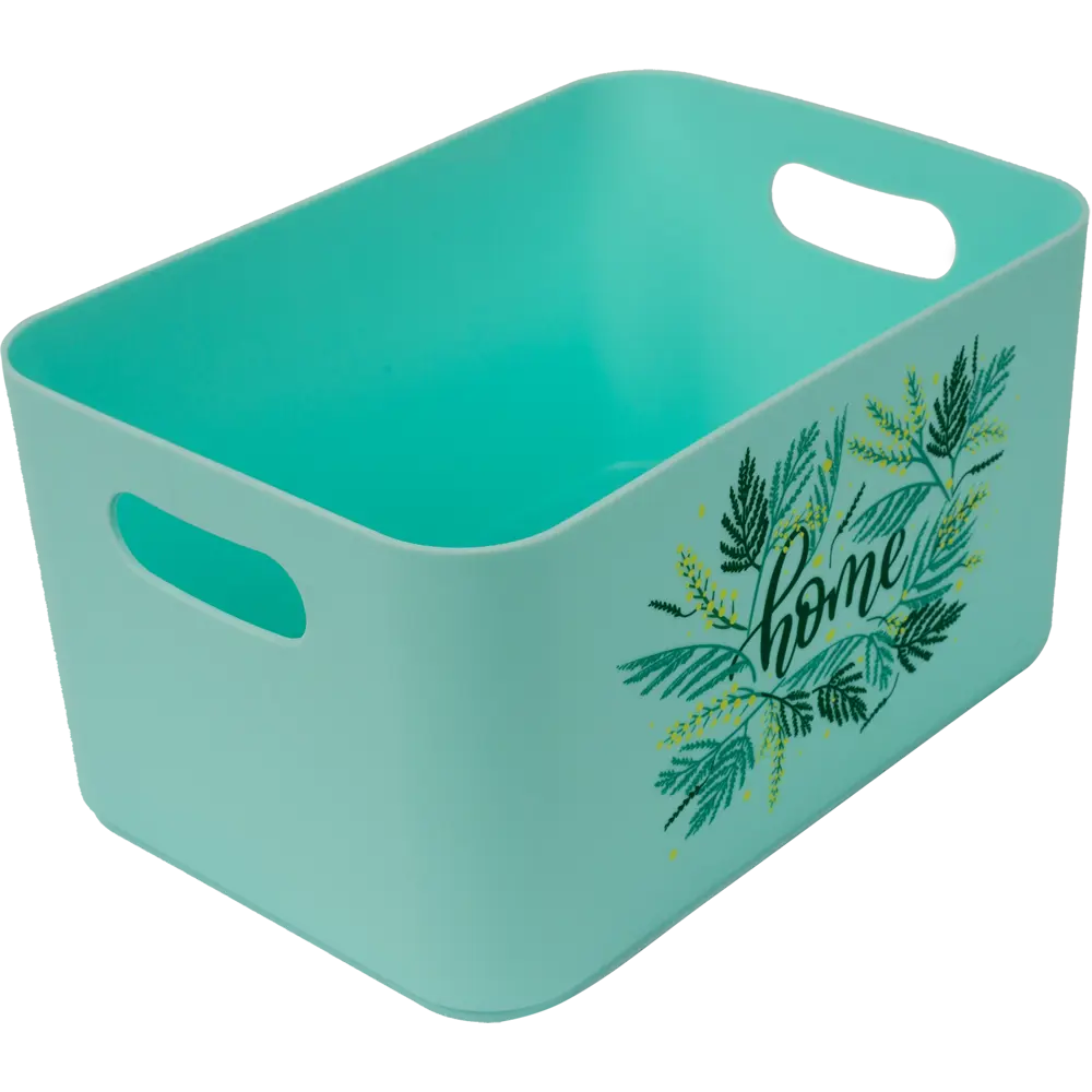 Корзина Home цвет 15.79x12.12x11.5 см пластик мята 82154655 STLM-2112358 Santreyd  - Вид №1