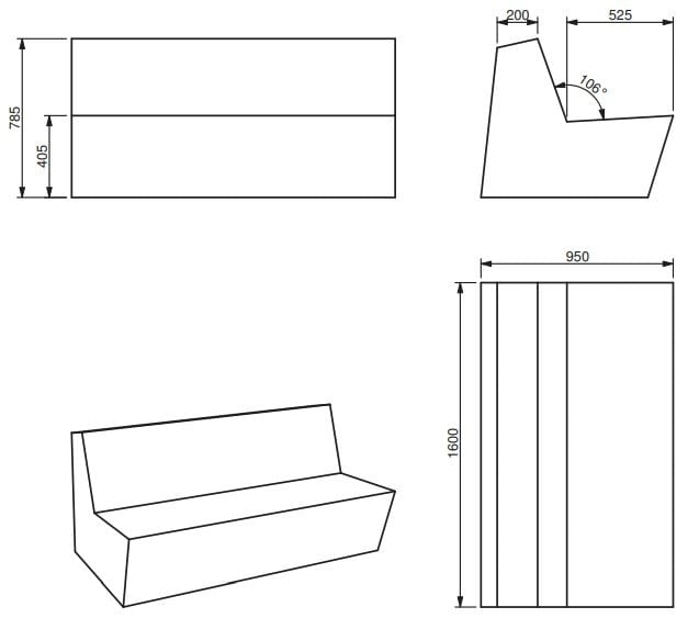 Divano per contract in QM Foam Quinze & Milan Первичная ARCH-00002984 - Вид №1