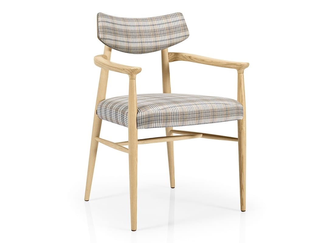 Деревянный мягкий стул с подлокотниками More Contract Bizu ARCH-00042634