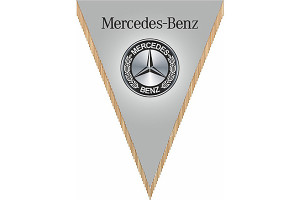 15970228 Треугольный вымпел Mersedes-Benz фон серый S05101055 SKYWAY