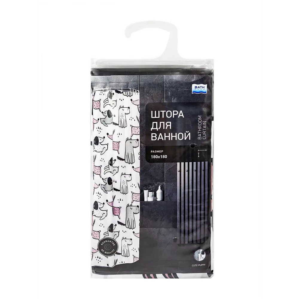 BATH PLUS Штора для ванной с милым щенком - стильный акцент интерьера 89362285 Cute Puppy STLM-0996914 - Вид №5