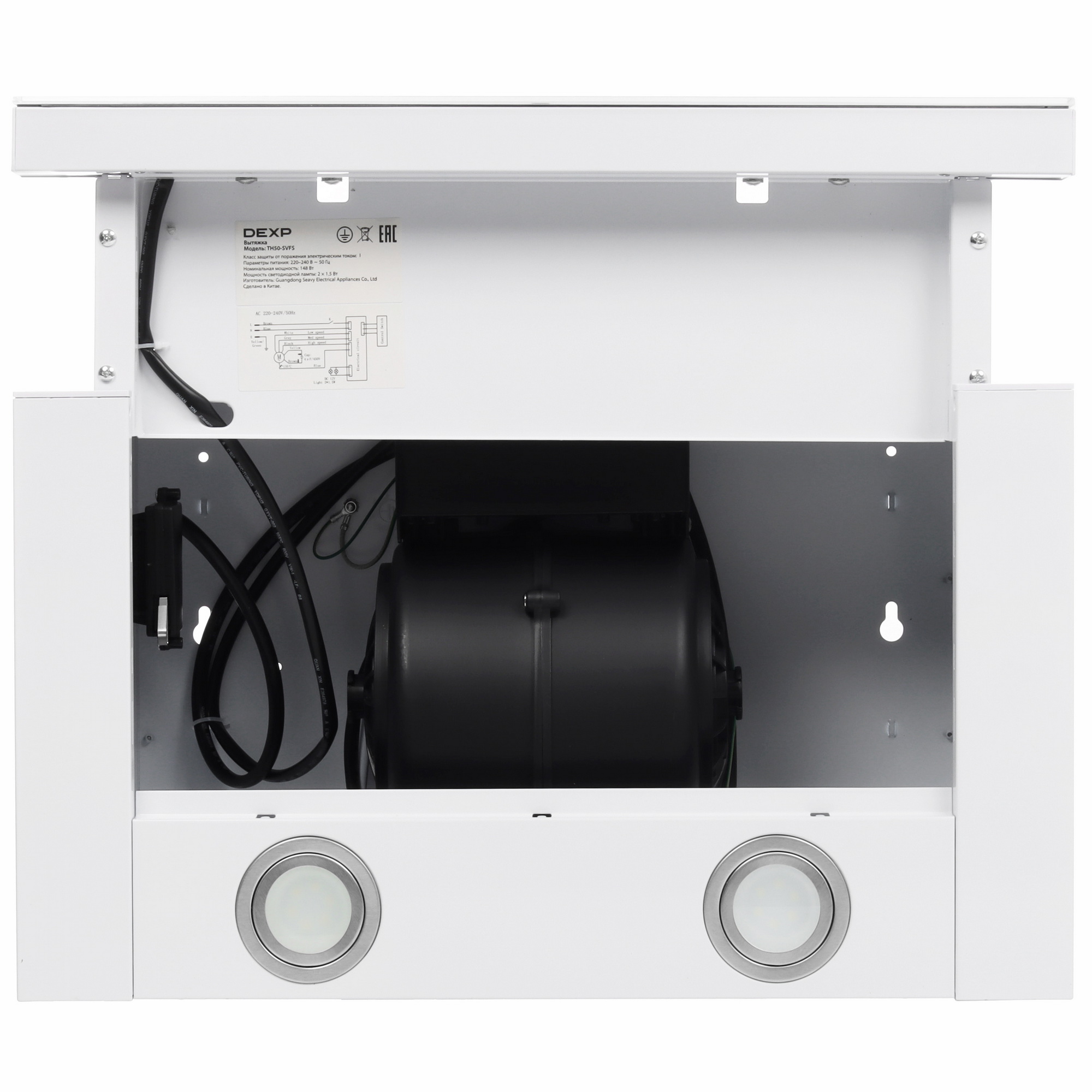 9161712 Вытяжка телескопическая DEXP TH50-SVFS белый/белый STDN-0077595 - Вид №8