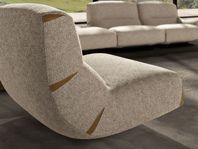 Тканевое вращающееся кресло без подлокотников Max Divani Swing ARCH-00083104 - Вид №6