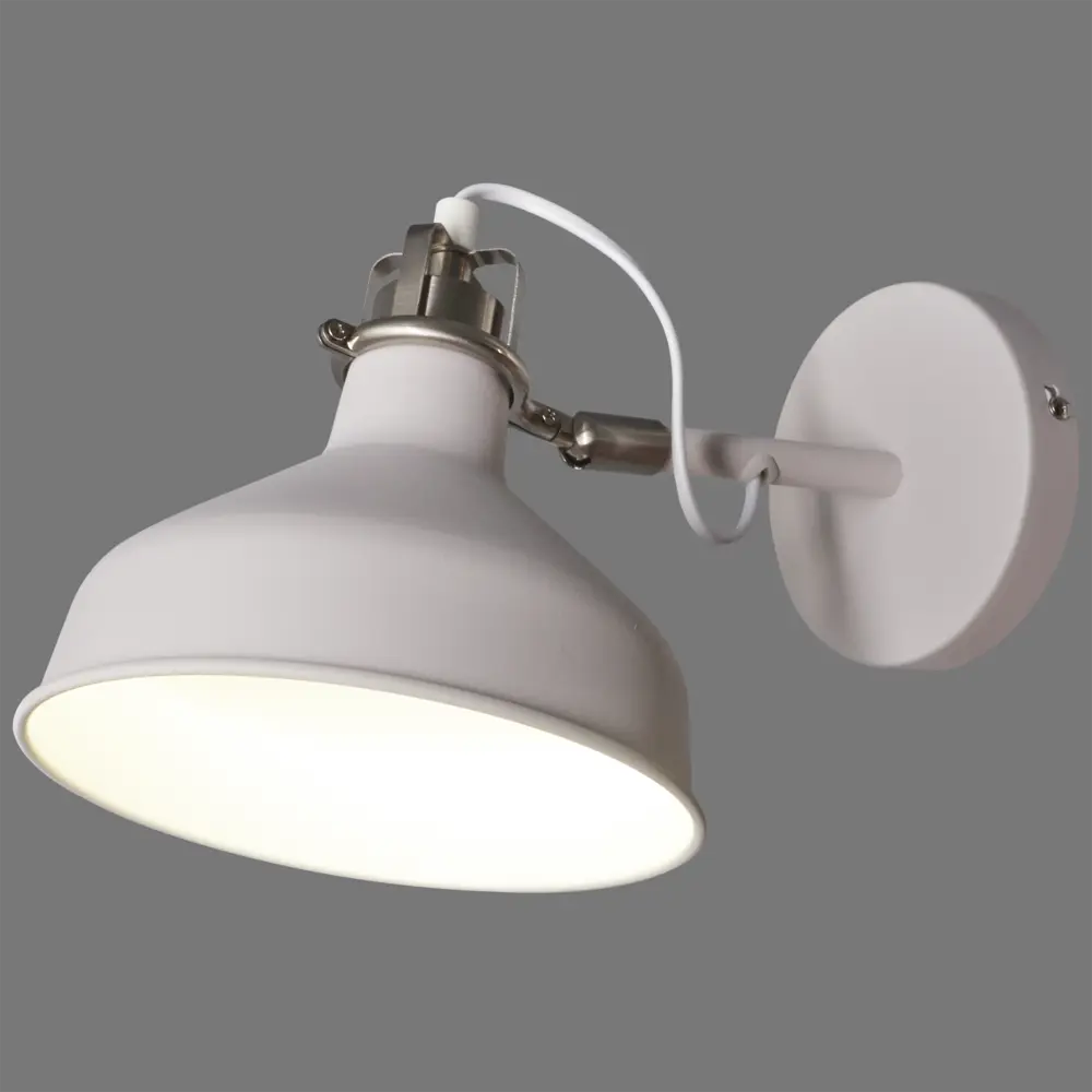 Бра Amsterdam WML-425 1xE27x40 Вт металл цвет белый CAMELION STLM-2100431 - Вид №4