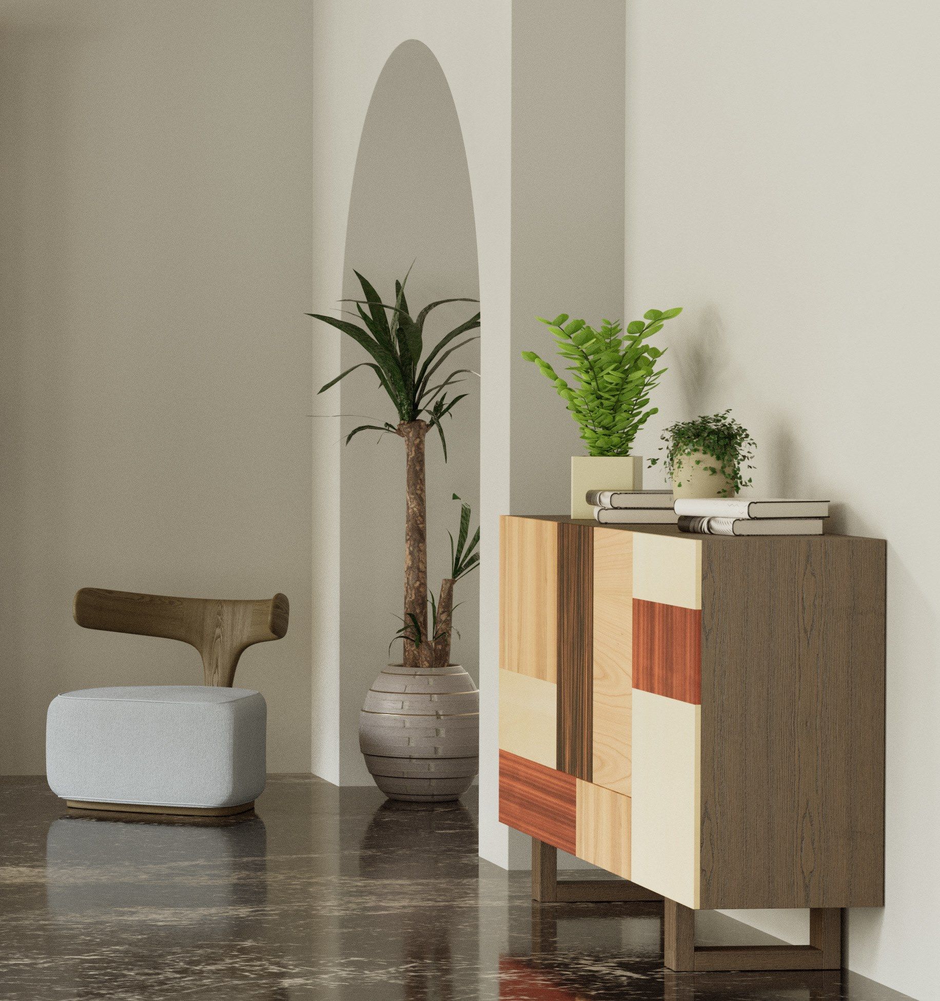 Шкаф из ясеня с распашными дверями Morelato Лоскутное шитье ARCH-00017009 - Вид №2