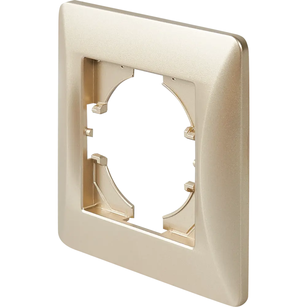 Рамка для розеток и выключателей Gusi Electric Ugra С1110-027 1 пост цвет шампань STLM-2060909 - Вид №1