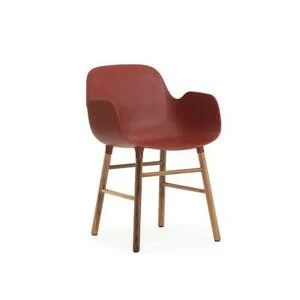Кресло Form с ножками из ореха 80х56х52 см, красное