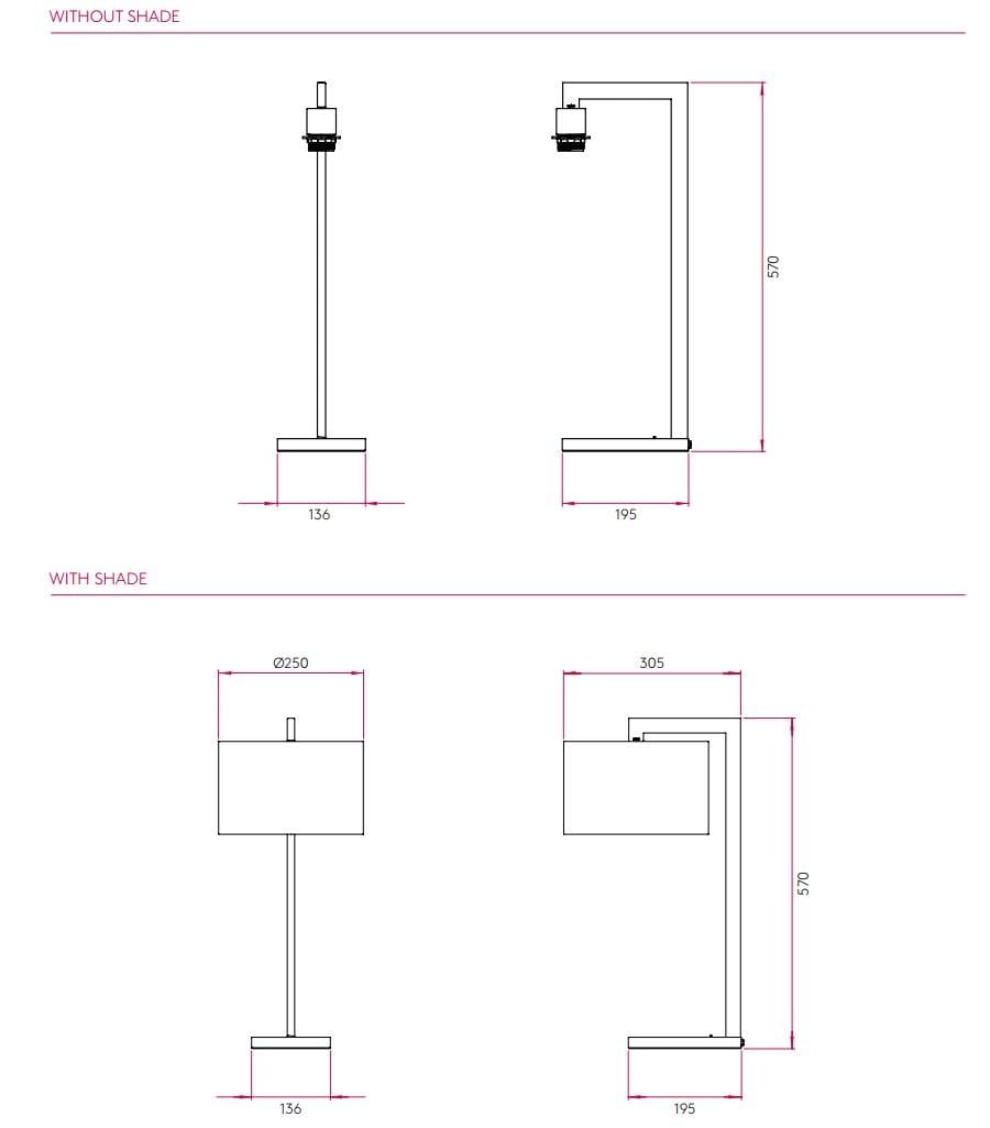 Настольная лампа из стали и ткани Astro Lighting ARCH-00147110 - Вид №9