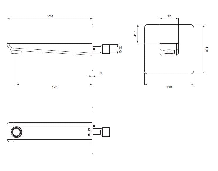 Дозирующий носик для настенной ванны OMNIRES Парма ARCH-00131095 - Вид №4
