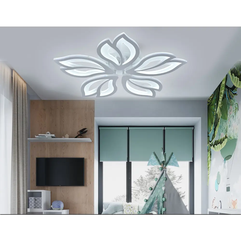 Люстра потолочная Семь огней SF7097/5C-WT LED 110 Вт регулируемый белый свет цвет белый STLM-2120810 - Вид №14