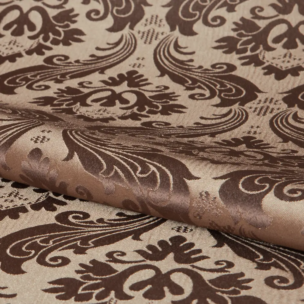Ткань «Вензель» 1 п/м 145 см жаккард цвет коричневый ТОРГОВЫЙ ДОМ ТЕКСТИЛЬ STLM-2131530