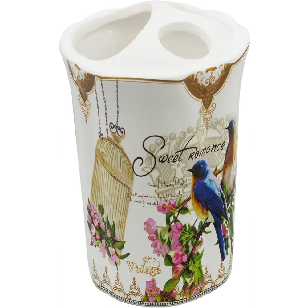 Стакан для зубных щёток настольный Vidage Птички STLM-2105525