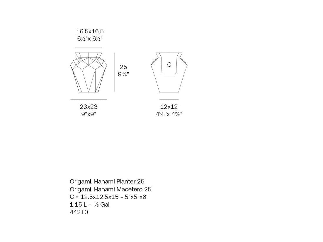 Садовый горшок Vondom оригами ARCH-00092421 - Вид №6