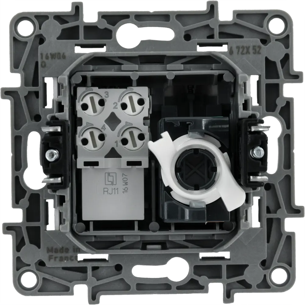 Телефонная/компьютерная розетка встраиваемая Legrand Etika RJ11/RJ45 UTP cat 5e цвет алюминий STLM-2208379 - Вид №2