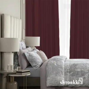 Комплект штор на ленте со скрытыми петлями Shtorkki Burgundy IR175252-19 87.50x252 см цвет красный