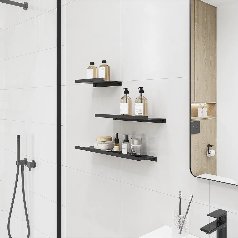 Настенная полка 22x12 см металл цвет белый KONSENSA STLM-2014406 - Вид №5