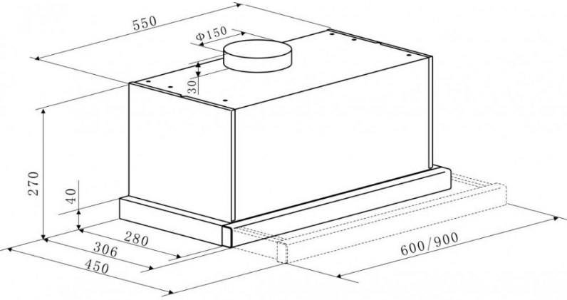 1110873 Вытяжка телескопическая Kaiser EA 644 Eco черный/черный STDN-0071310 - Вид №10