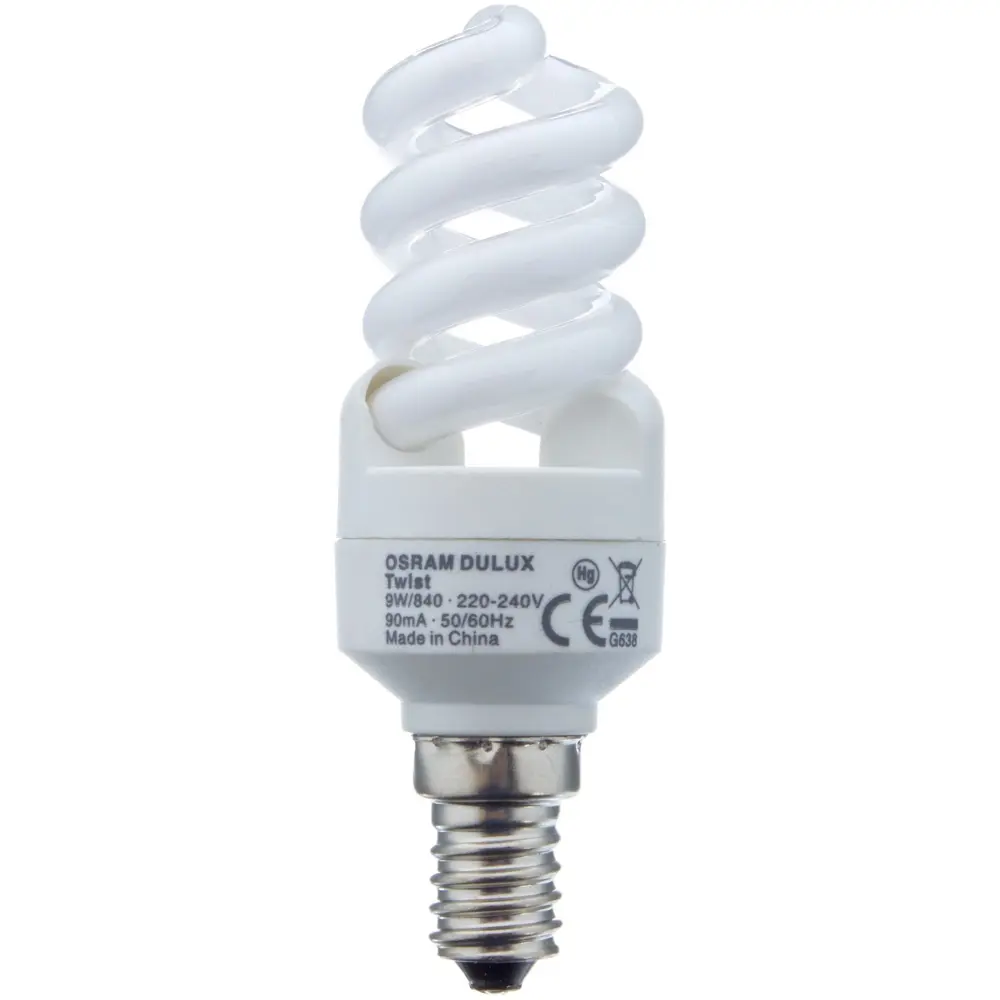 Лампа энергосберегающая Osram E14 9 Вт 430 Лм свет холодный белый STLM-2074042