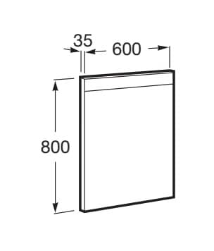 Прямоугольное зеркало со встроенным настенным освещением Roca Призма ARCH-00056282 - Вид №5
