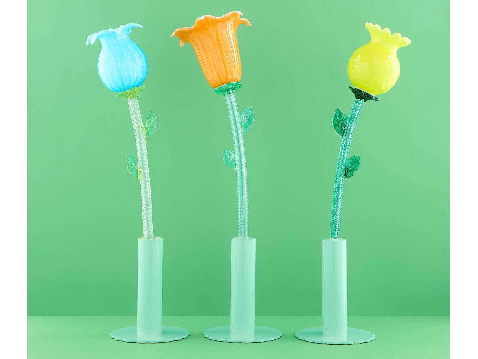 Светодиодная настольная лампа из муранского стекла с батарейным питанием MULTIFORME цветы в Стране Чудес ARCH-00039757