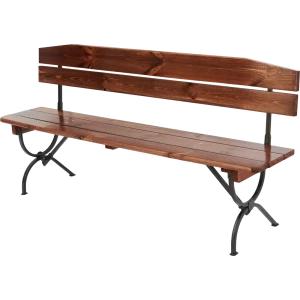 Скамья Линц 35x48x180 см дерево/металл темно-коричневый