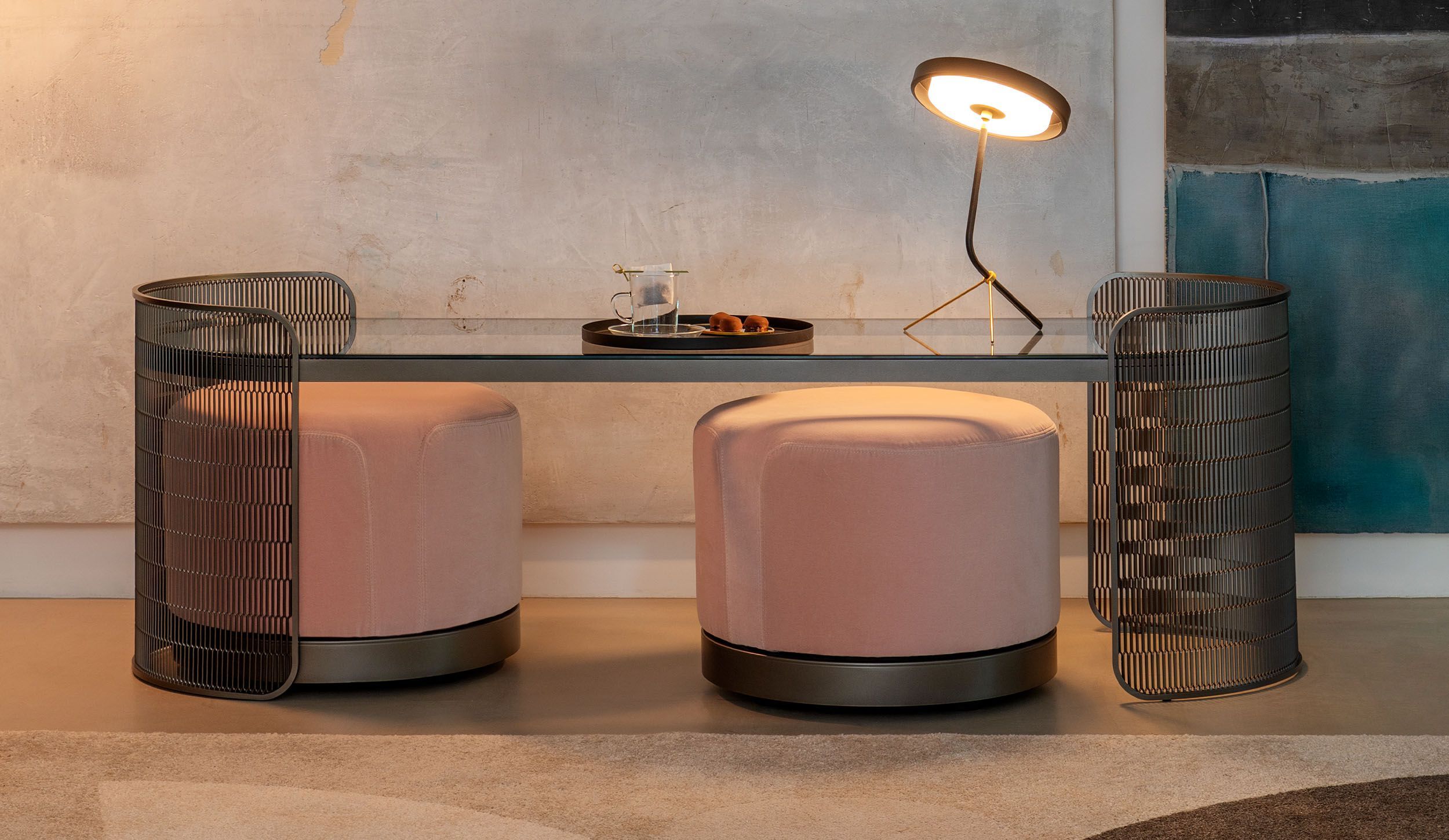 Низкая консоль с пуфом Natevo самогон ARCH-00049992 - Вид №5