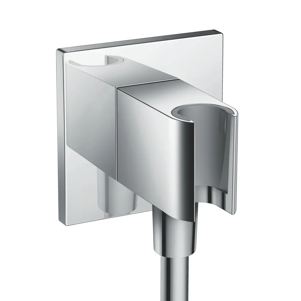 Подключение для шланга душевого Hansgrohe Fixfit Square с держателем цвет хром STLM-2099073