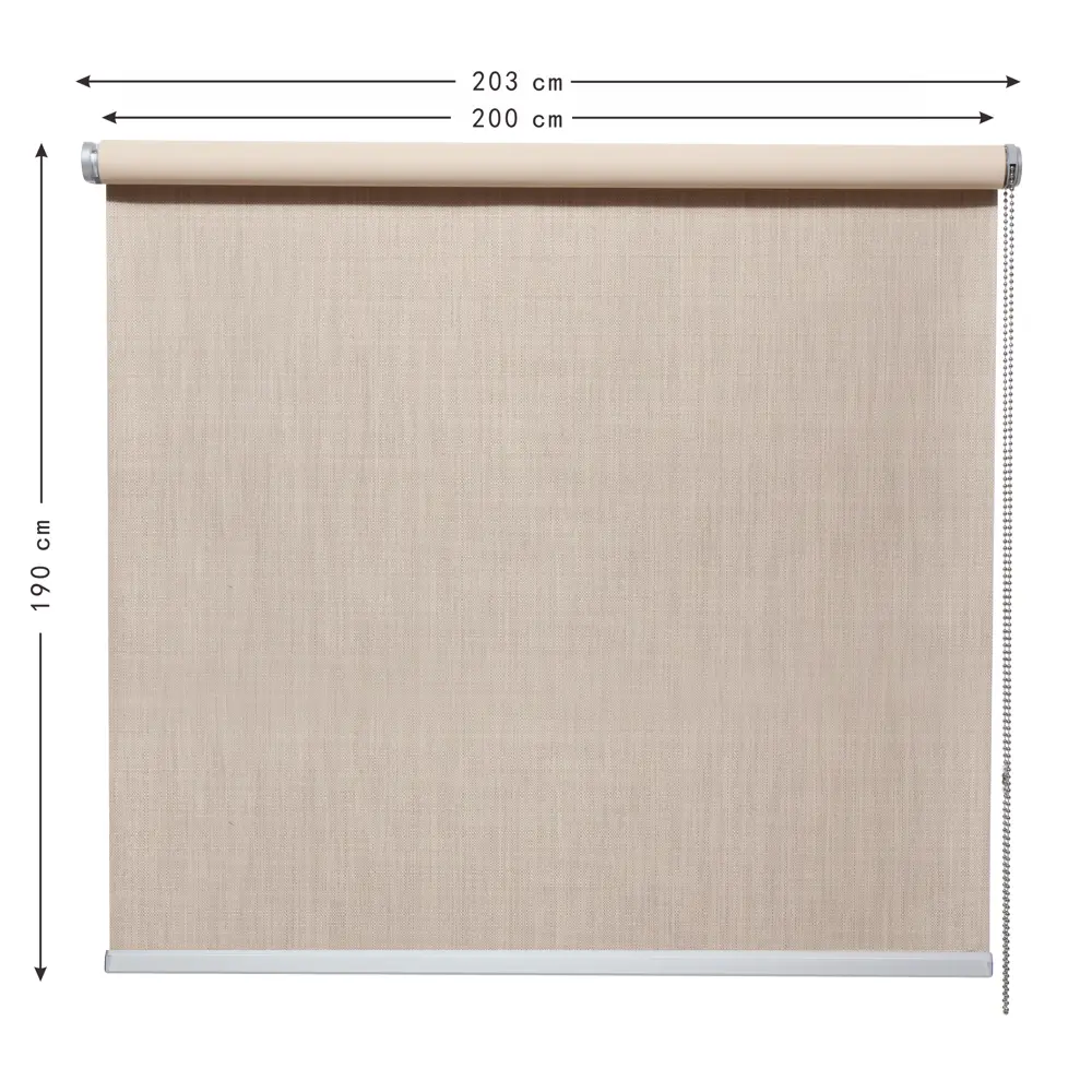 Штора рулонная блэкаут Inspire Natal 200x190 см бежевая Trench 5 STLM-2100227 - Вид №2
