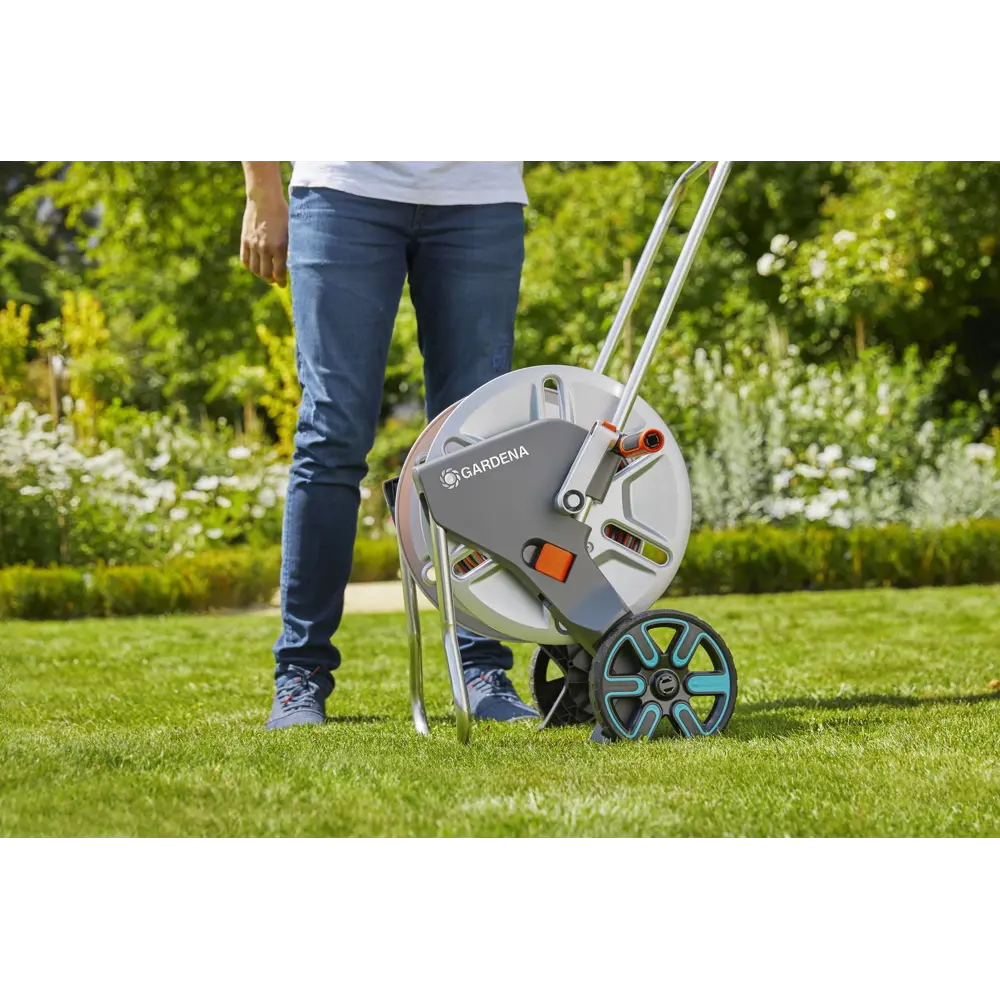 Тележка для шланга Gardena AquaRoll M с комплектом для полива STLM-2047354 - Вид №4
