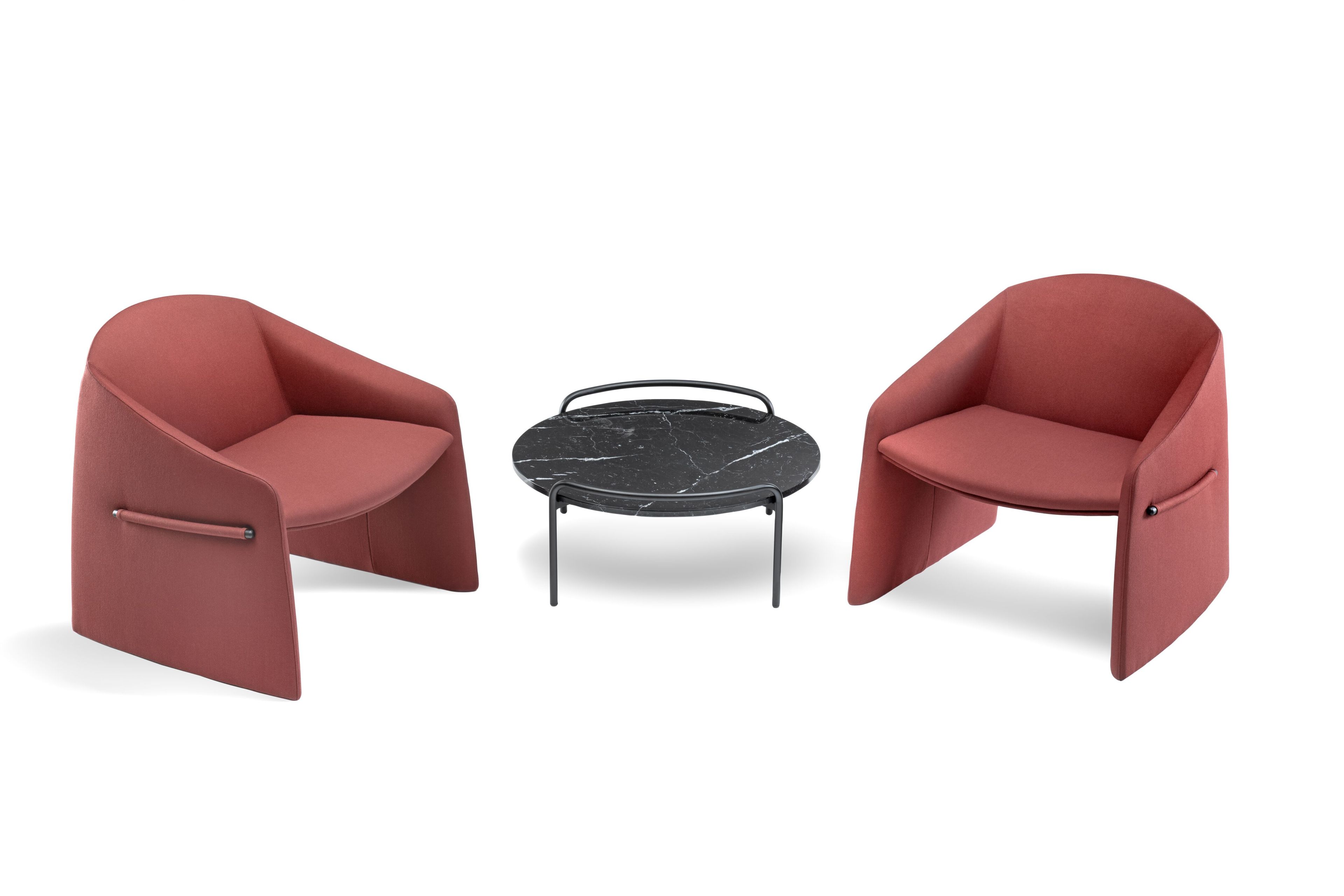 Металлический журнальный столик с круглой или прямоугольной мраморной столешницей GABER POMPON ARCH-00076666 - Вид №1