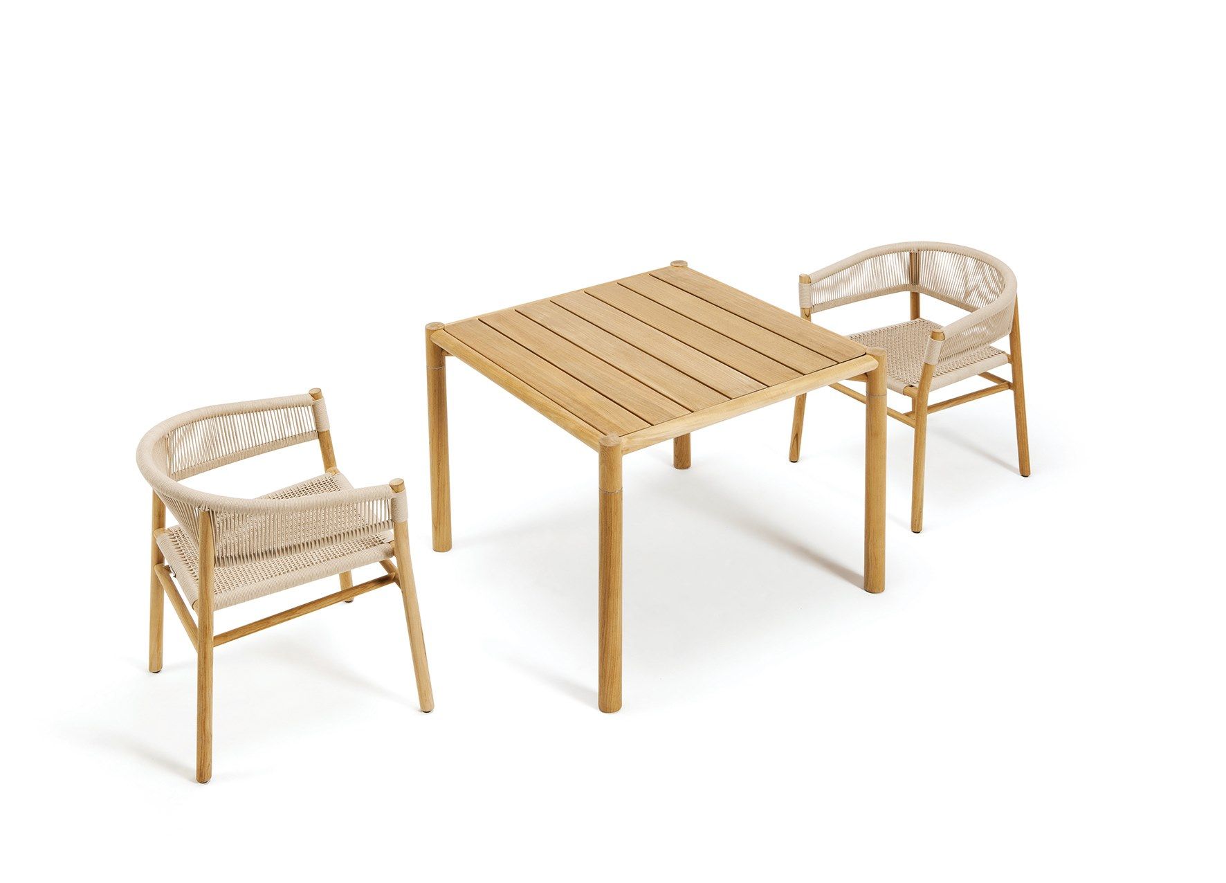 Штабелируемый садовый стул из тика и веревки Ethimo ARCH-00103677 - Вид №19