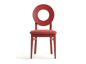 Кресло-медальон из бука с мягким сиденьем