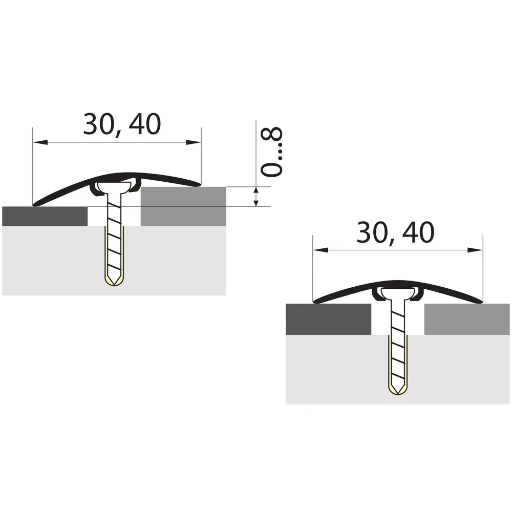 Скрытый разноуровневый порог Artens орех 1.8 м для бесшовных переходов 17855224 STLM-0890587 - Вид №6