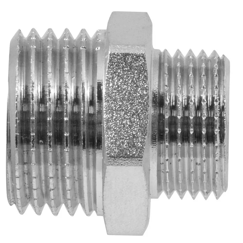 Ниппель MPF 1/2"×3/8" для гибкой подводки с никелированным покрытием 89416004 STLM-1567005 - Вид №1