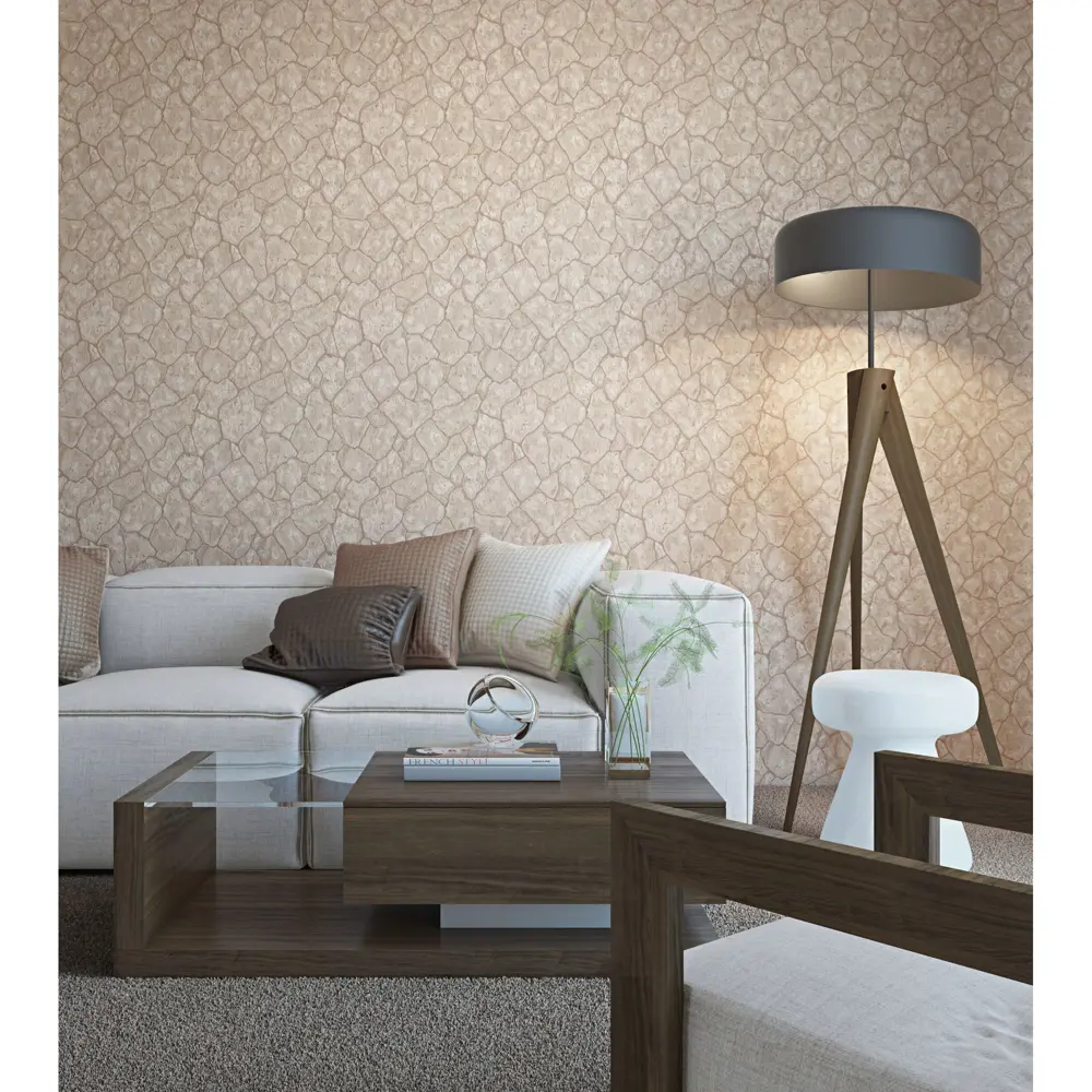 Обои флизелиновые Palitra Life Stone land серые 0.53 м N1001-14 STLM-2174354 - Вид №4